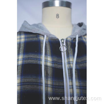 Women's flannel plaid jacket